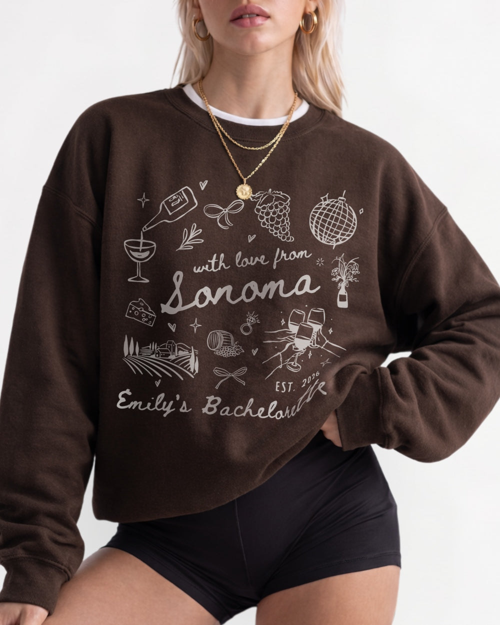 With Love from Sonoma Sweatshirt Dark Chocolate