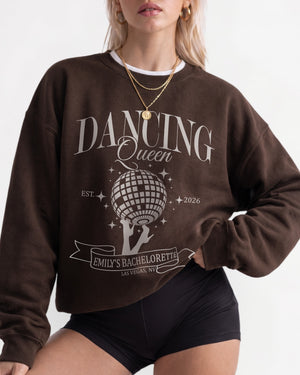 Dancing Queen, Disco Bride Sweatshirt Dark Chocolate