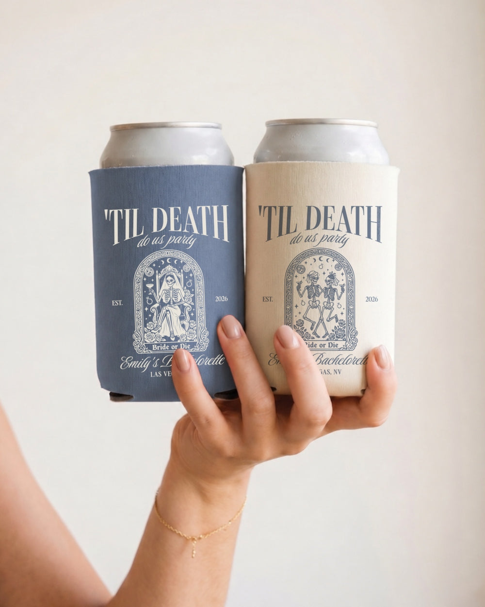 Til death do us party - Tarot-inspired Can Cooler Blue Jean
