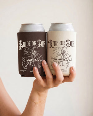 Bride or Die and Ride or Die with Martini Can Cooler Espresso