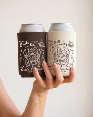 Til death do us party - Dancing Skeletons Can Cooler Espresso