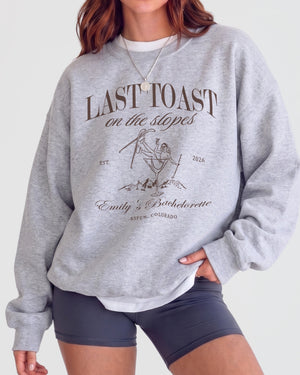 Last Toast on The Slopes Martini Sweatshirt Sport Grey