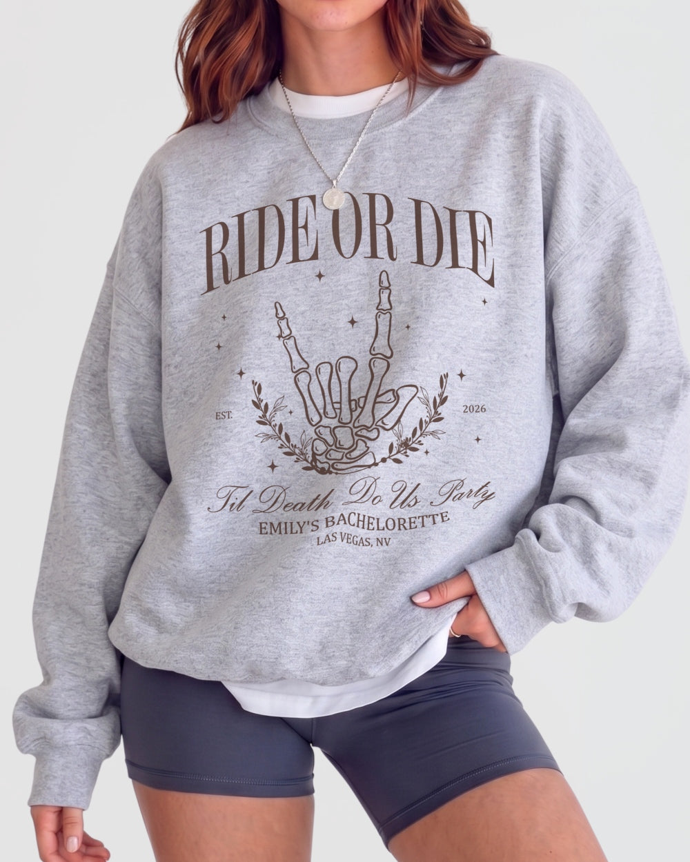 Bride or Die, Ride or Die Sweatshirt Sport Grey