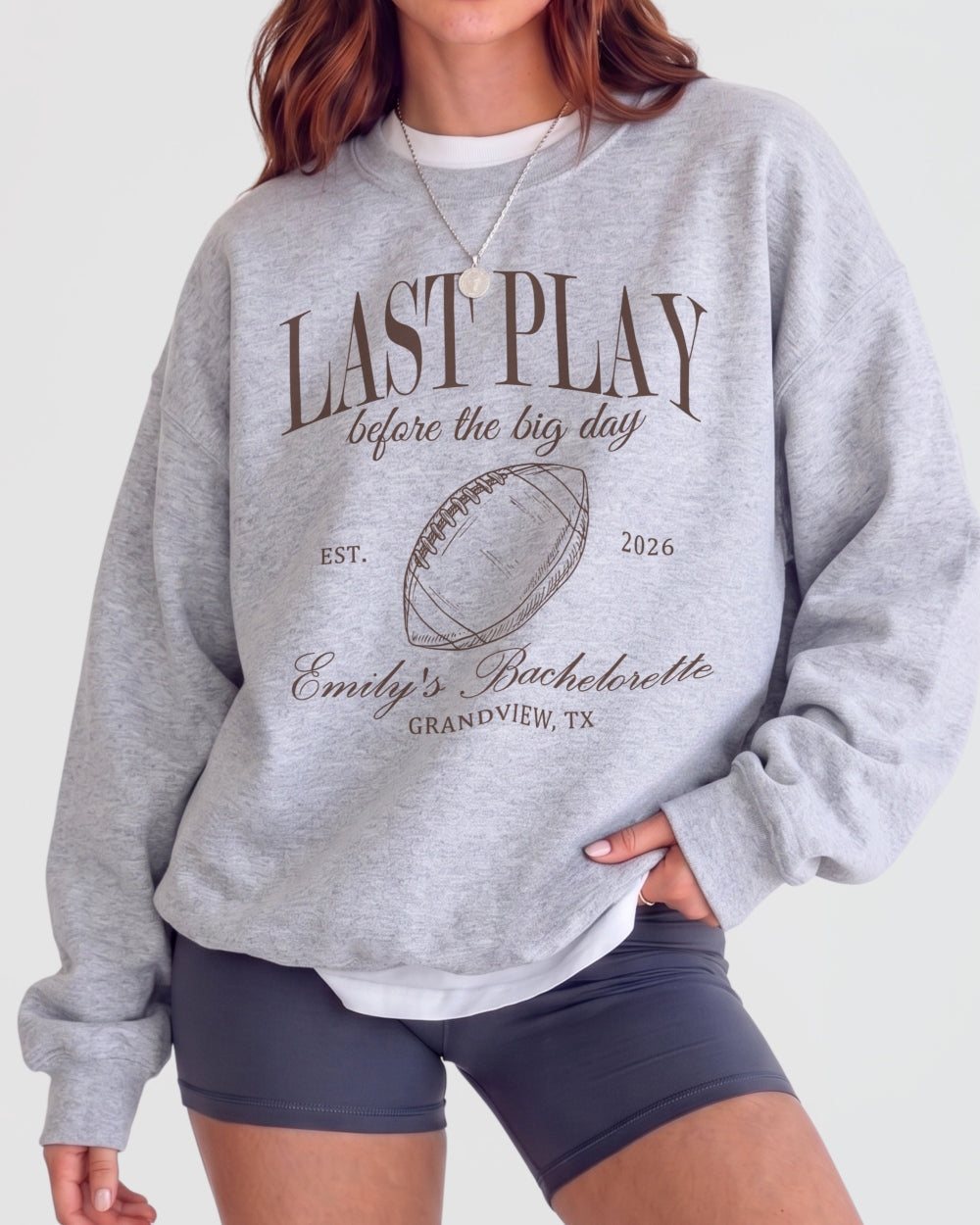 Last Play Before the Big Day - Football Sweatshirt Sport Grey