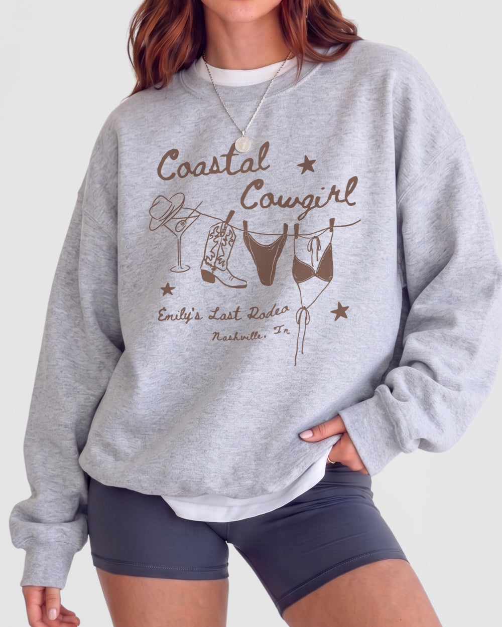 Coastal Cowgirl Sweatshirt Sport Grey