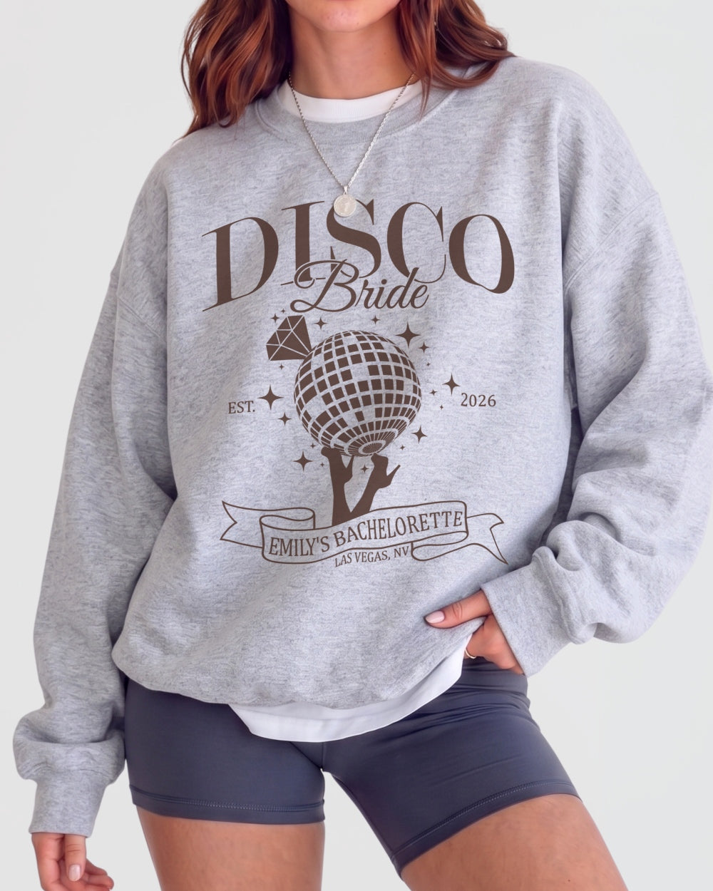 Dancing Queen, Disco Bride Sweatshirt Sport Grey